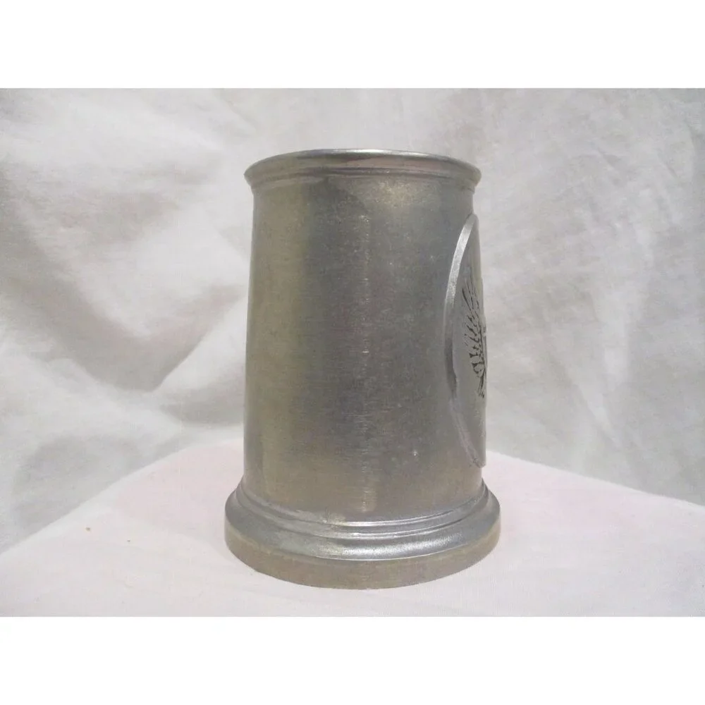 Mug Stein Vintage Pewter Patriotic American Eagle Veterans July 4th Independence